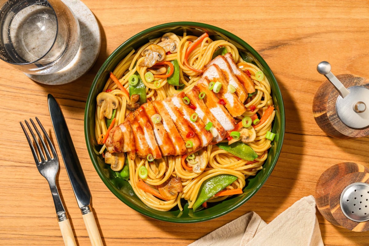 Yakisoba-Style Noodles and Tofu