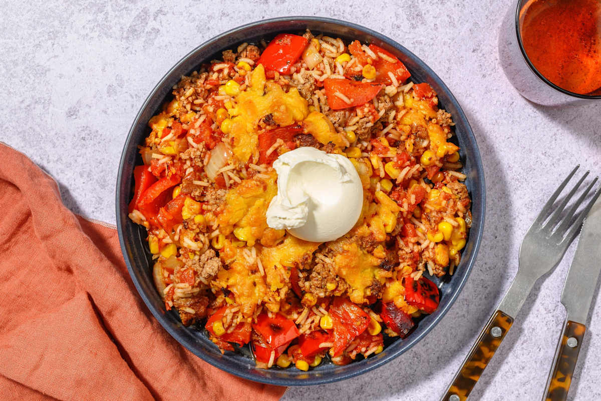 Easy Cheesy Chorizo Tex-Mex Bake