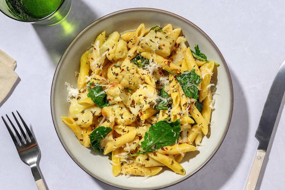 Quick Herby Cauliflower & Cheese Penne
