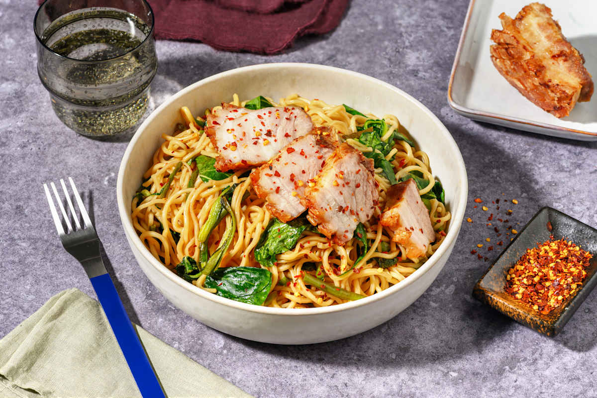 Thai-Style Crispy Pork & Egg Noodles