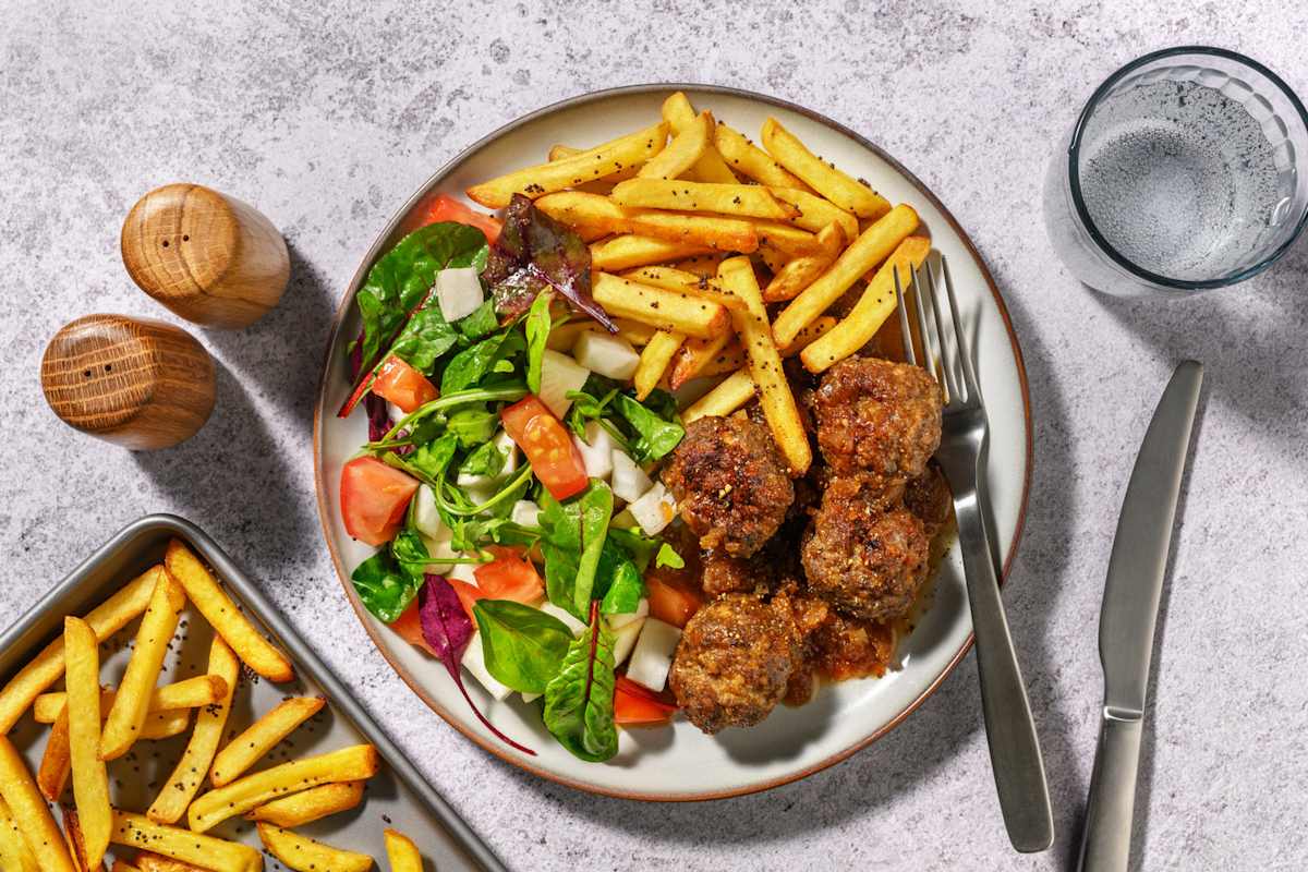 Fragrant Beef Meatballs & Onion Chutney