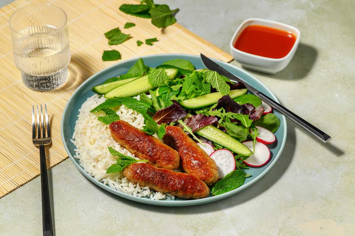 Vietnamese Mini Pork Sausages & Quke Salad