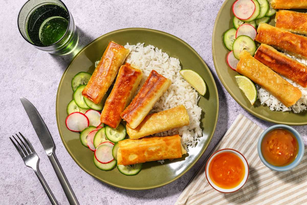 Vietnamese Cheat's Pork & Veggie Spring Rolls