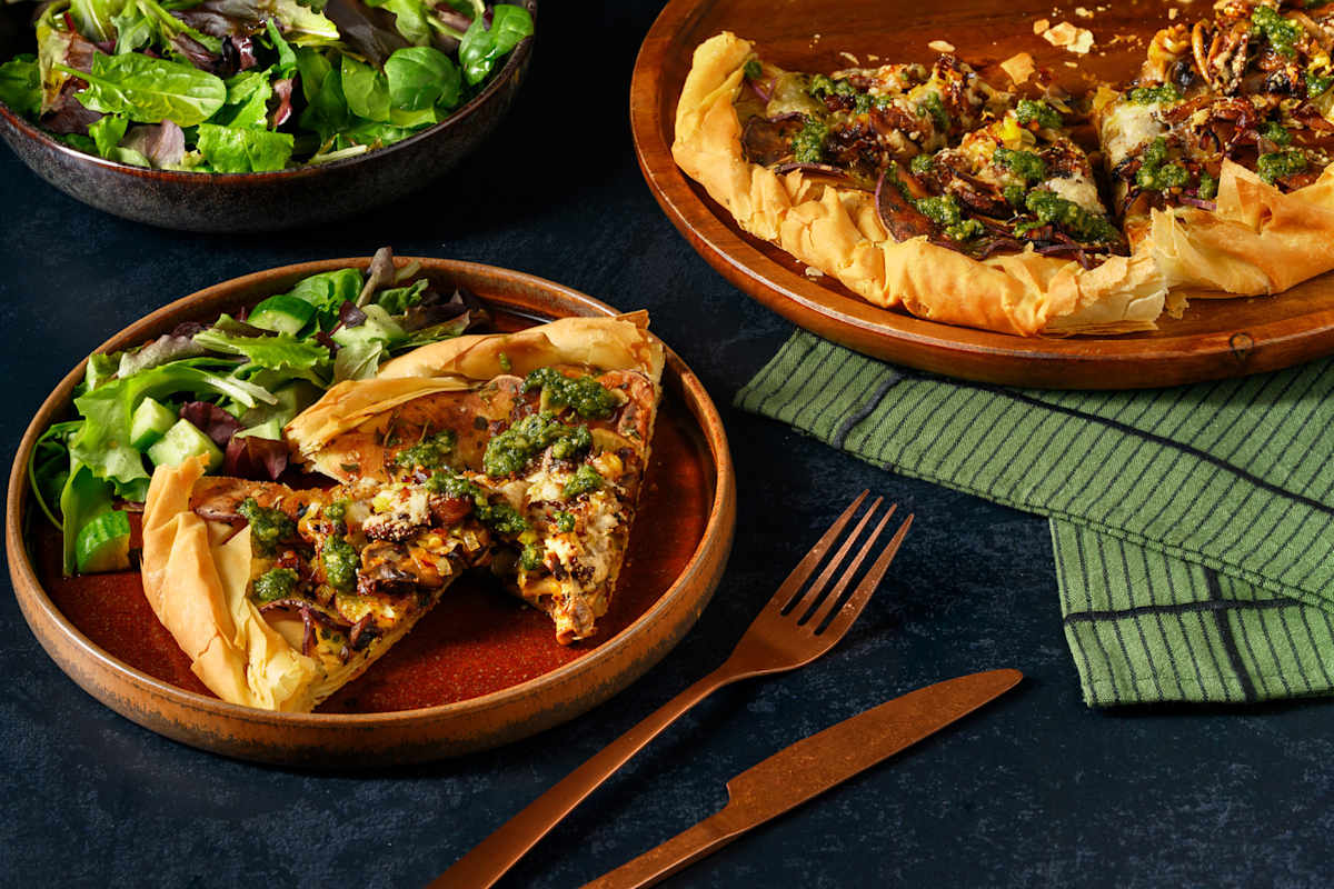 Herby Mushroom, Leek & Potato Galette