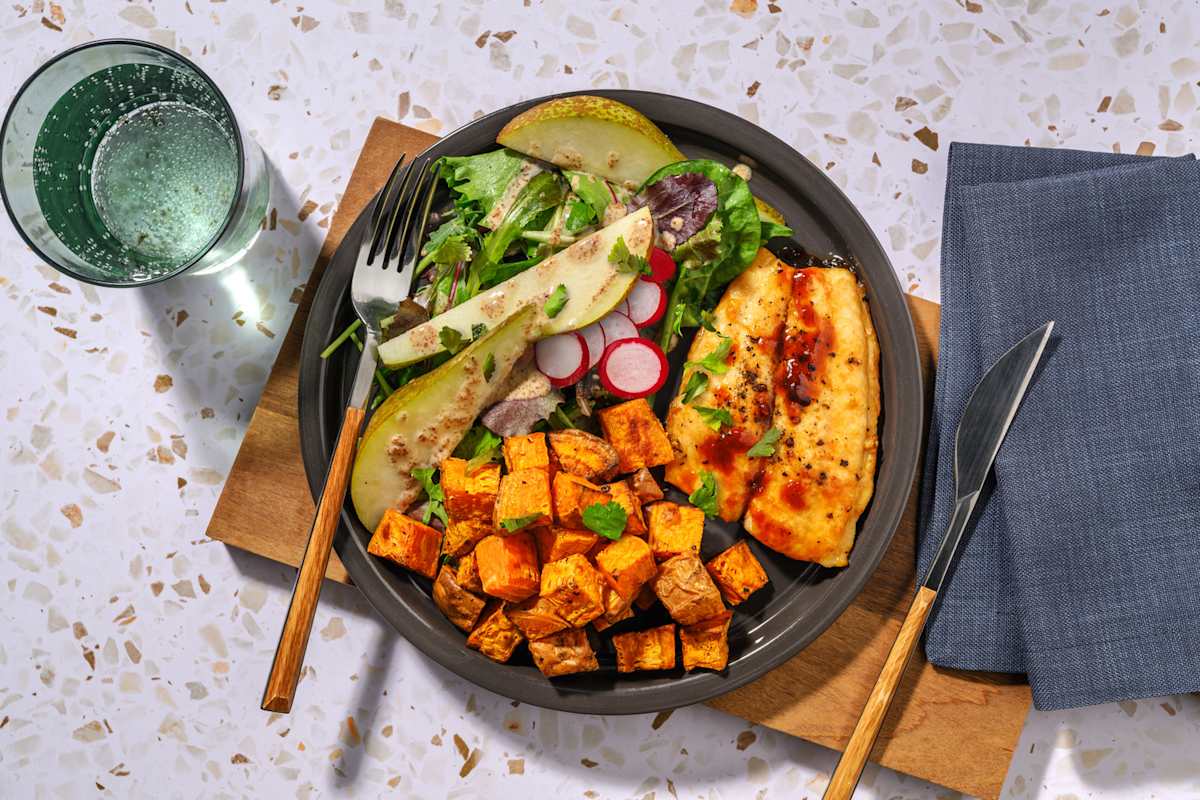 Soy Ginger Glazed Tofu & Roasted Kūmara Chunks