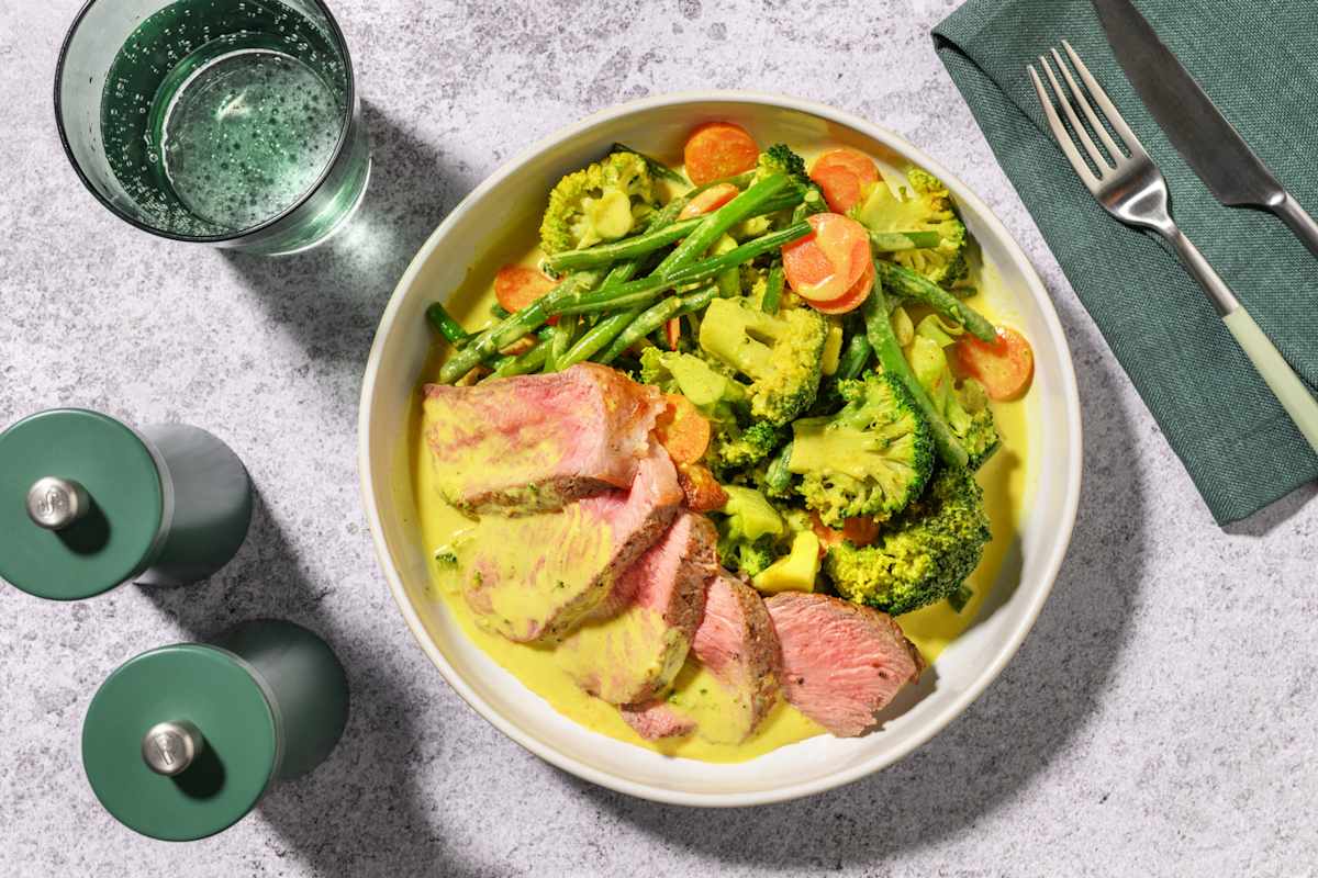 Double Seared Beef & Fragrant Coconut Sauce