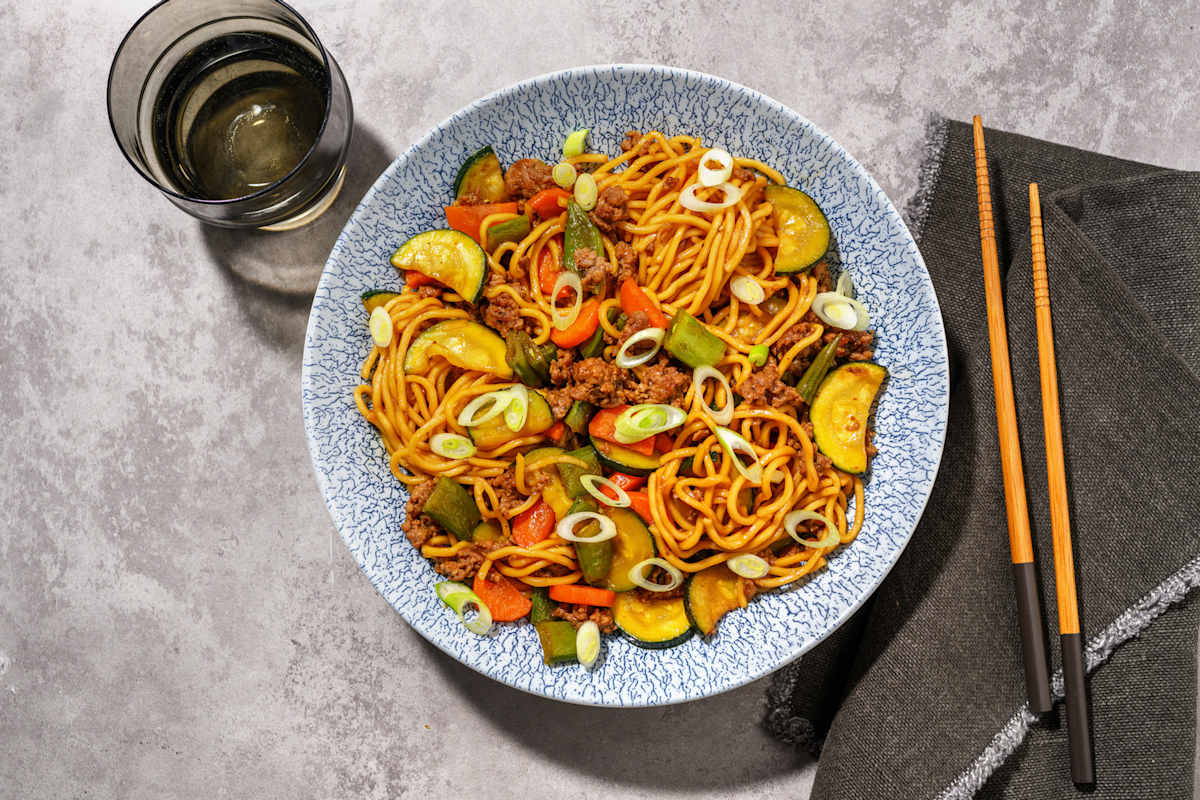 Quick Char Siu Chicken Noodle Stir-Fry