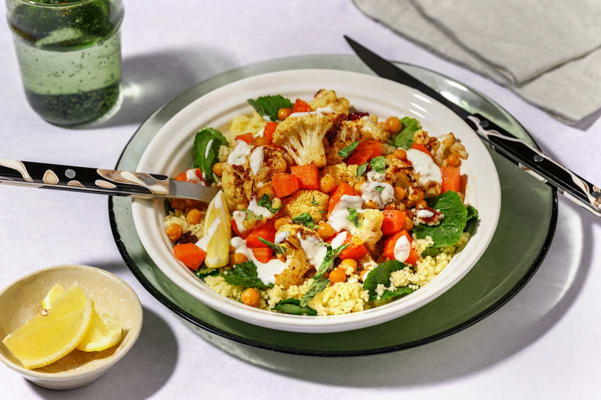 Chermoula Roast Chickpea & Cauliflower Bowl