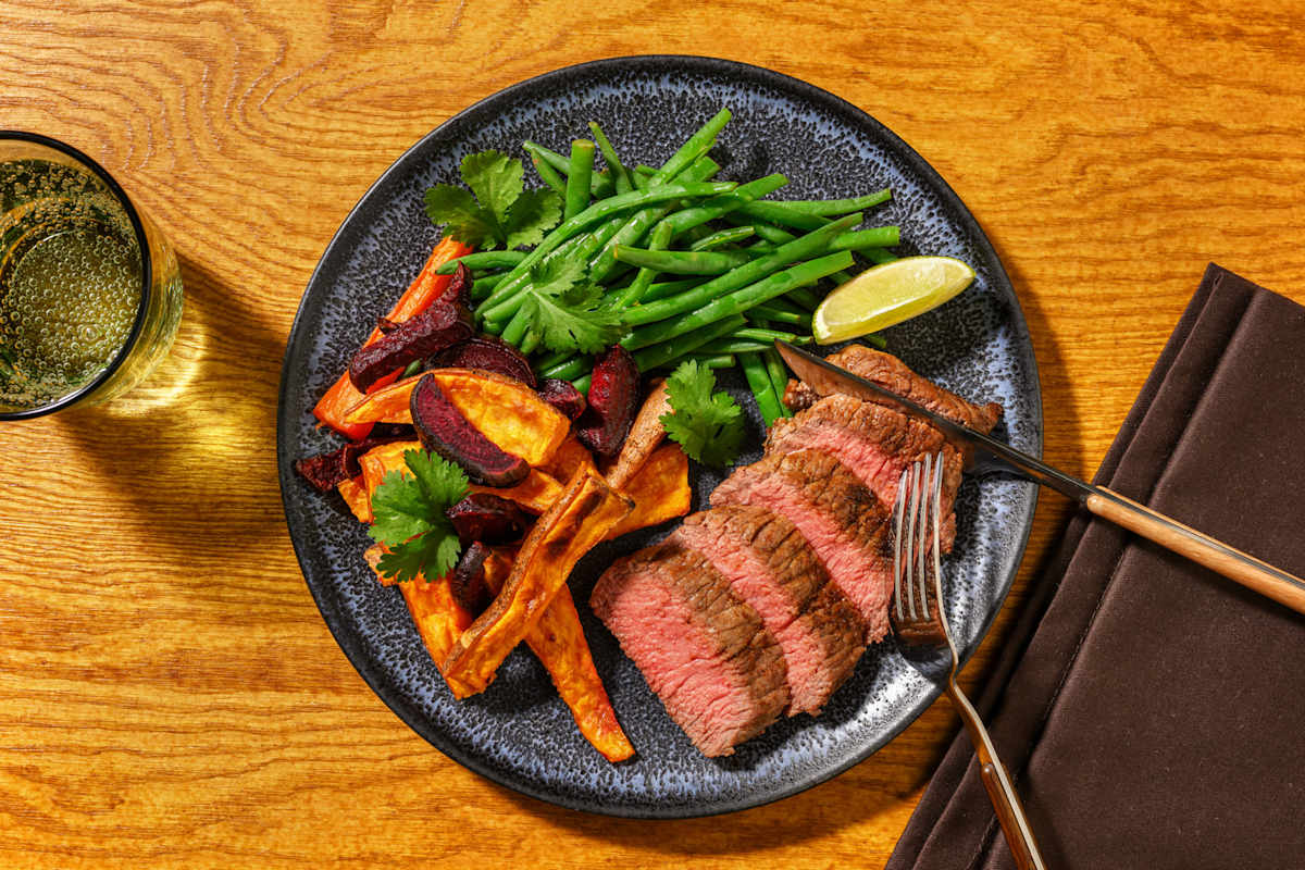 Jerk Beef Rump & Green Beans
