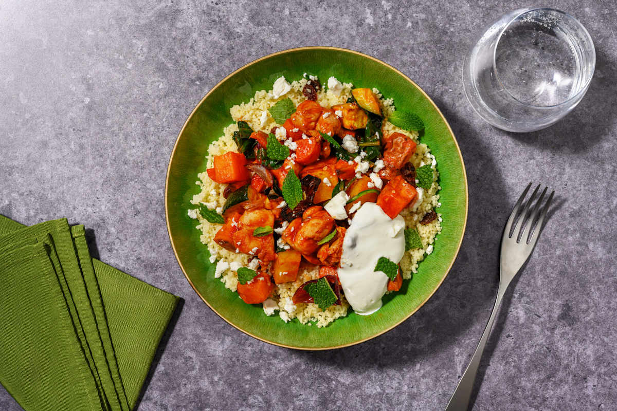 Moroccan Chicken & Roast Vegetable Stew