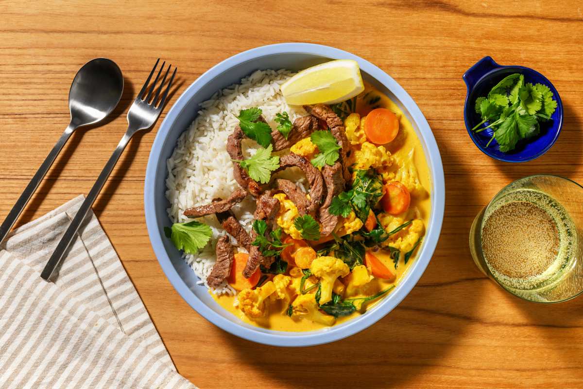 Shortcut Spiced Halloumi & Cauliflower Curry