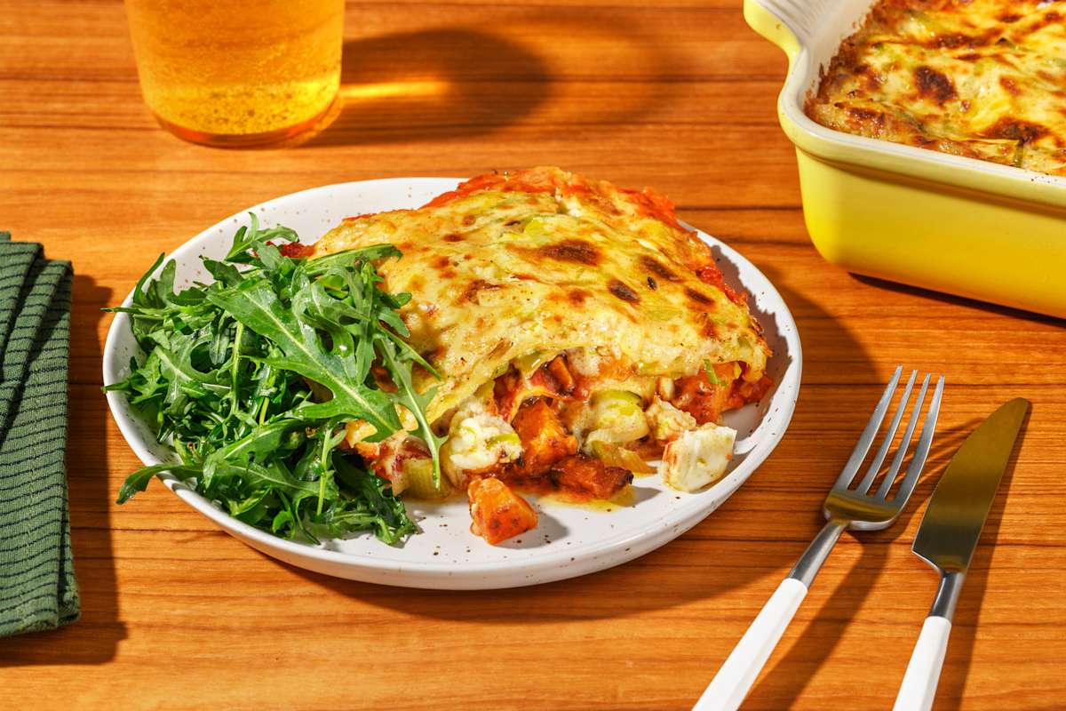 Roast Pumpkin & Creamy Feta Lasagne