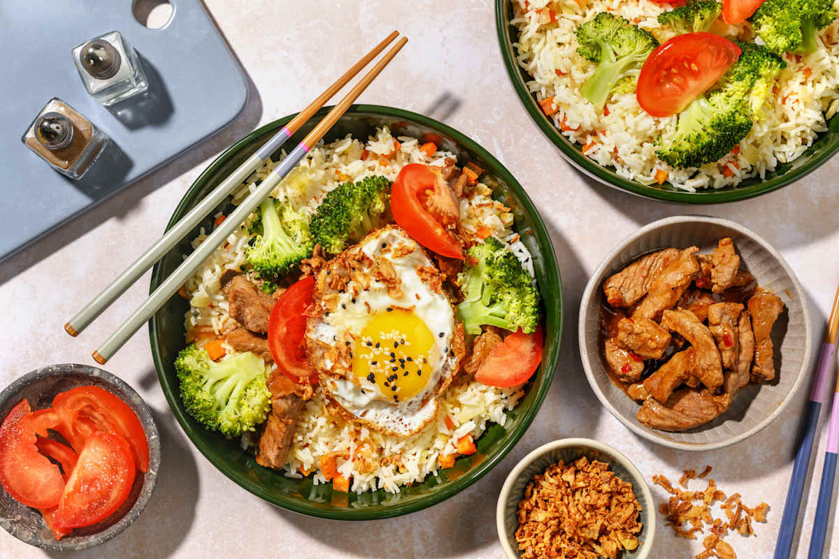 Sweet Chilli Tofu & Veggie Fried Rice Bar