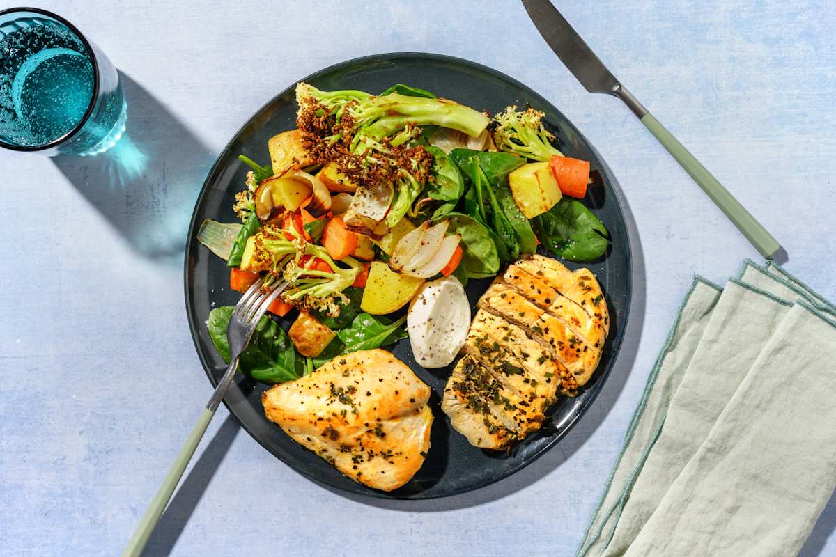 Herby Salmon & Balsamic Roasted Fioretto