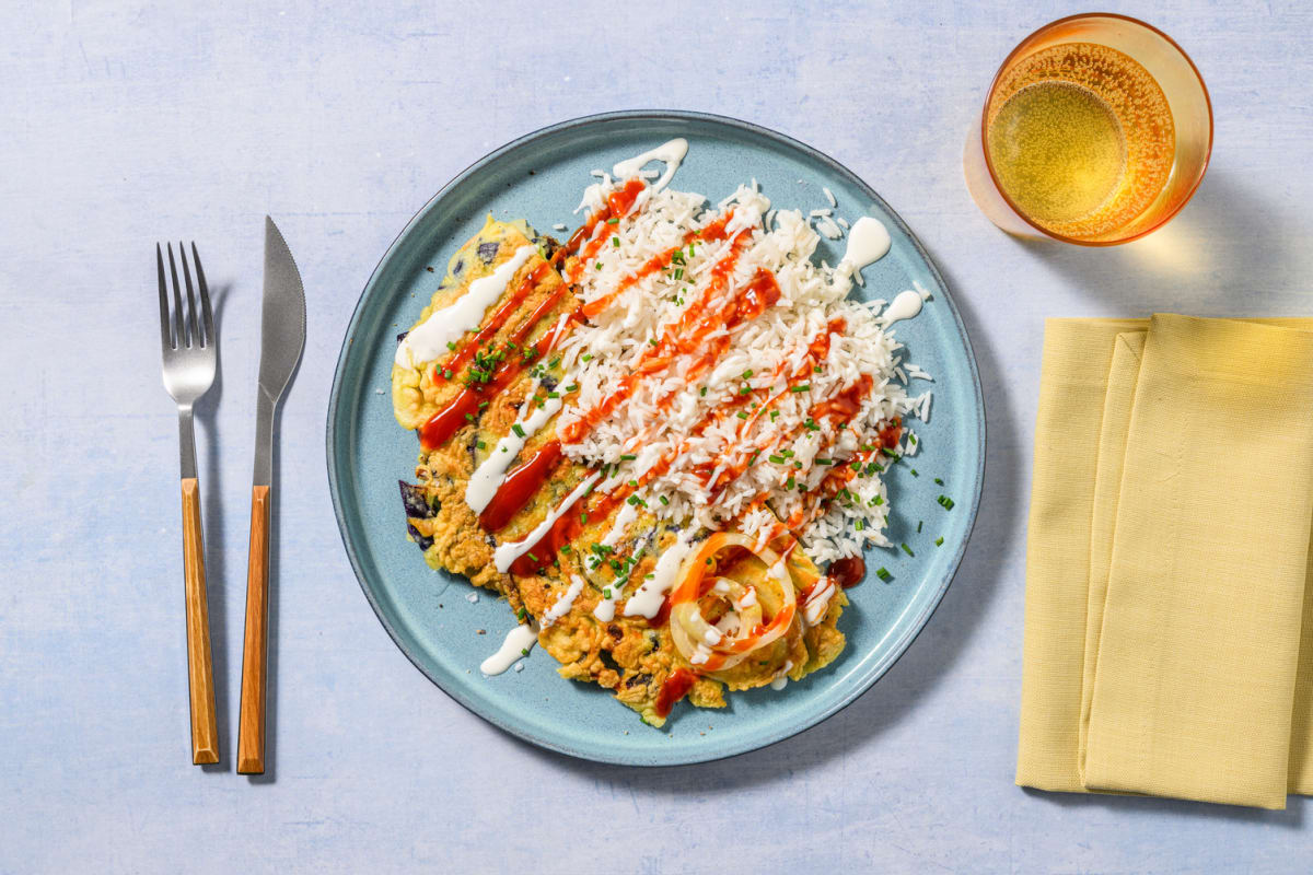 SuperQuick Veggie Okonomiyaki