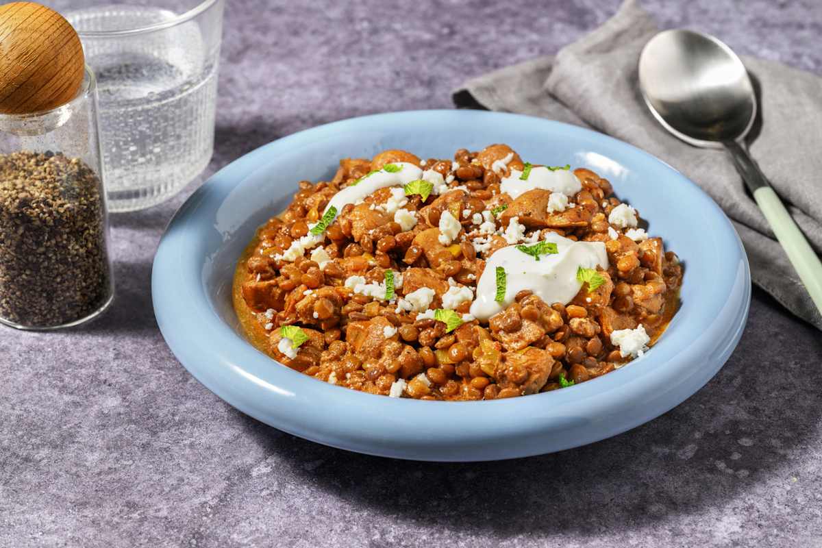 Guiso rápido de lentejas y setas