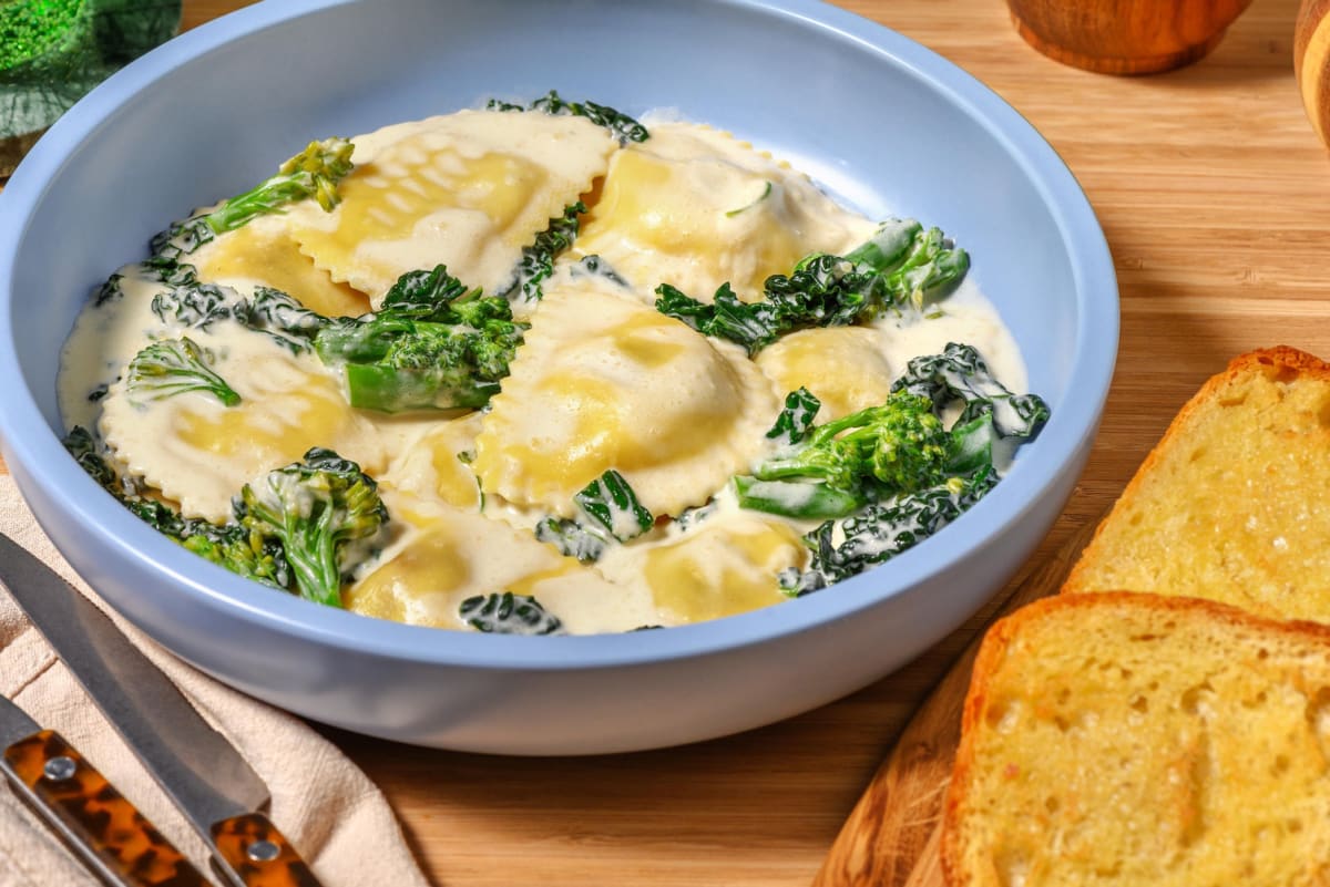 Parma Ham Pasta in Creamy Garlic Sauce