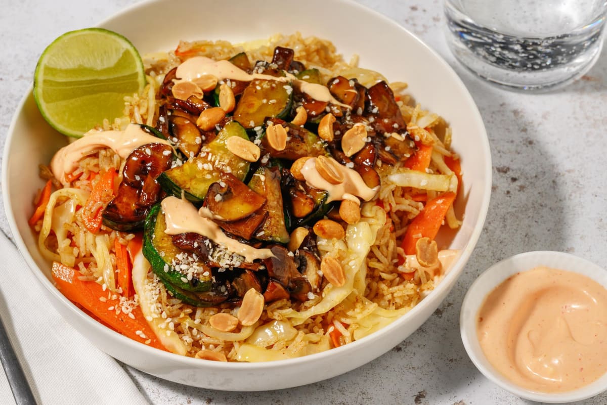 Sauté de champignons épicés et mayo au chili doux