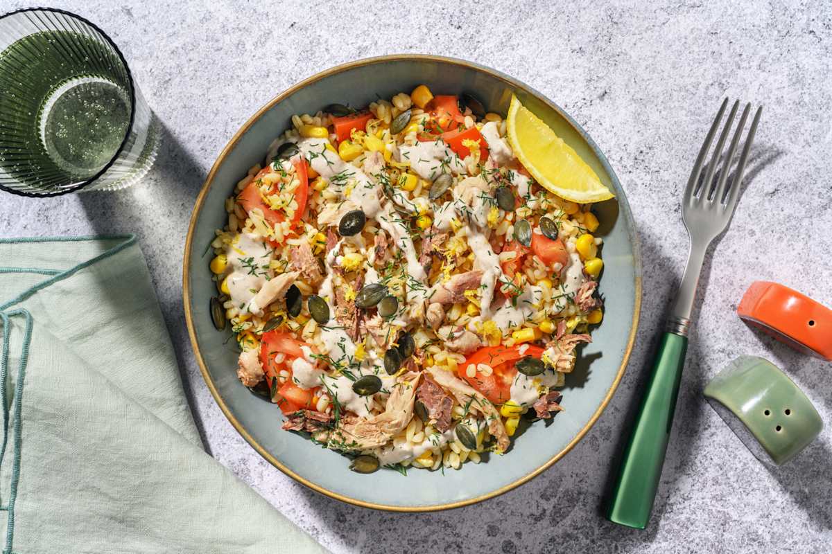 Orzo 'tonnato' in salsa allo sgombro