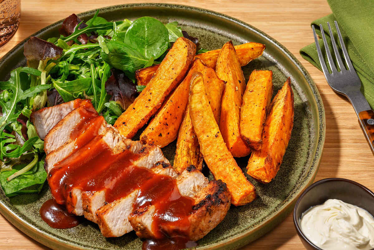 BBQ rub roasted pork chops
