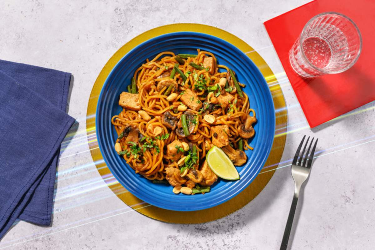 Turbo Mushroom and Chicken Noodles