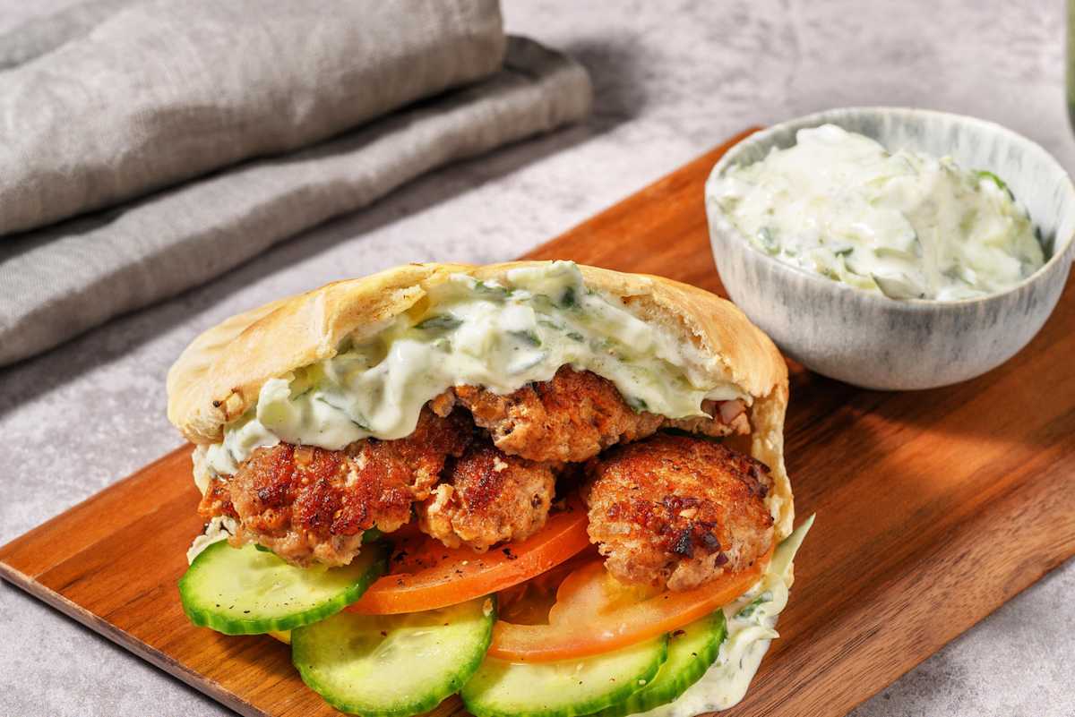 Pita di polpette 'kofta' di carne