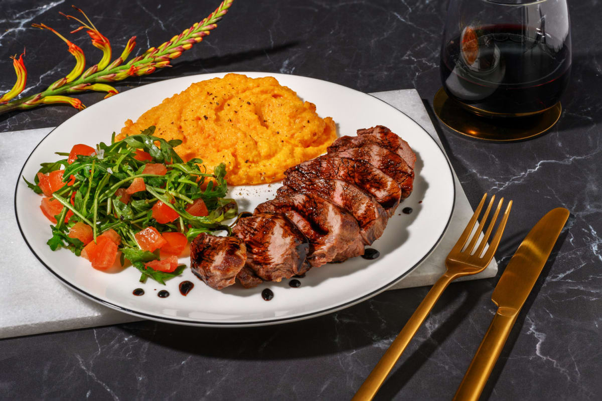 Classic Lamb Steak and Balsamic Sauce