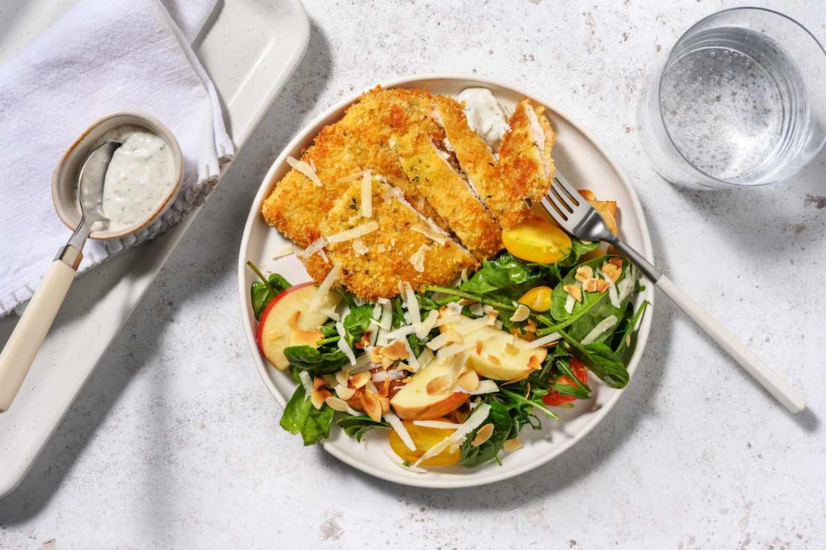 Chicken Cotoletta & Garden Salad