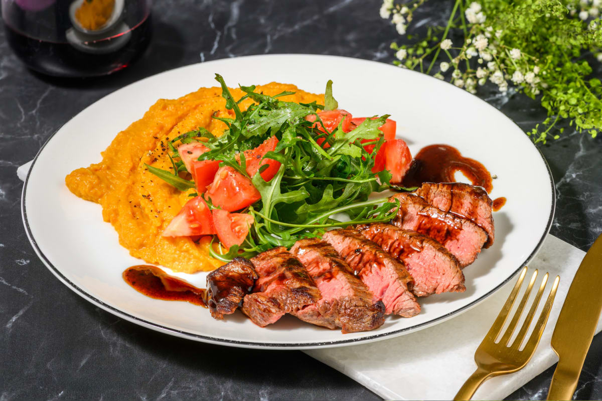 Classic Beef Steak and Balsamic Sauce