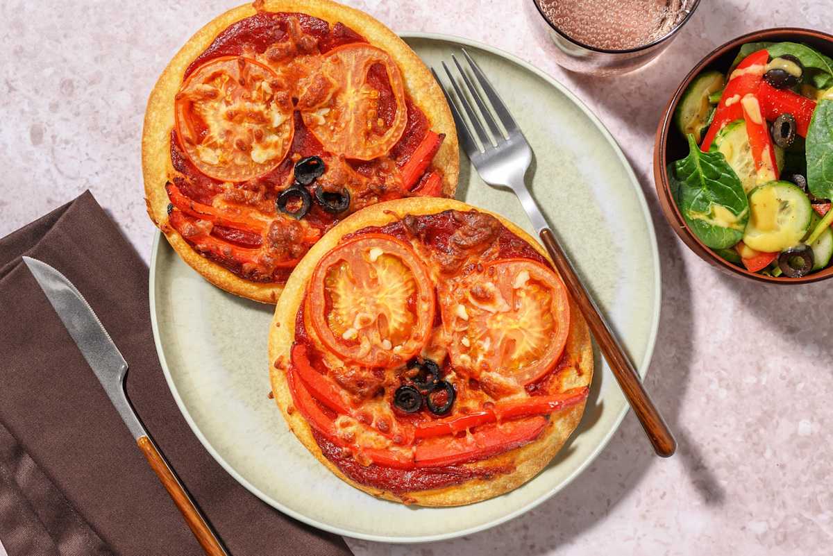 Mini pizza faces | Gör din egen version