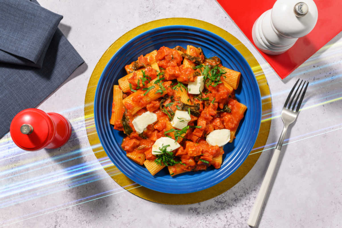 Champion Chorizo and Mozzarella Rigatoni with Chicken