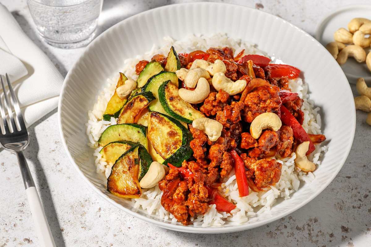 Bowl de dinde et poulet façon kung pao