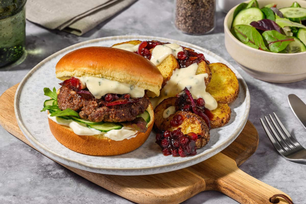 Raclette-Burger mit Bio-Rinderhack