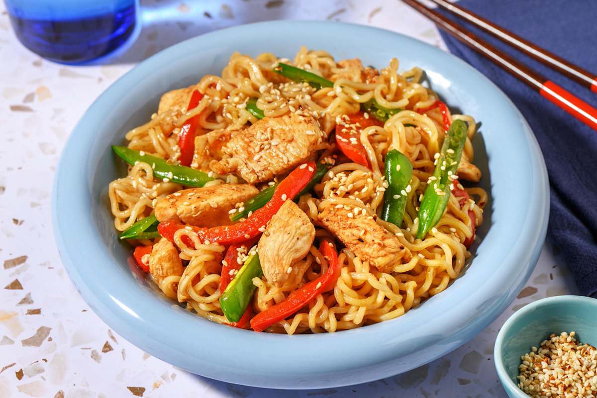Stir-Fried Hoisin Double Chicken Noodles