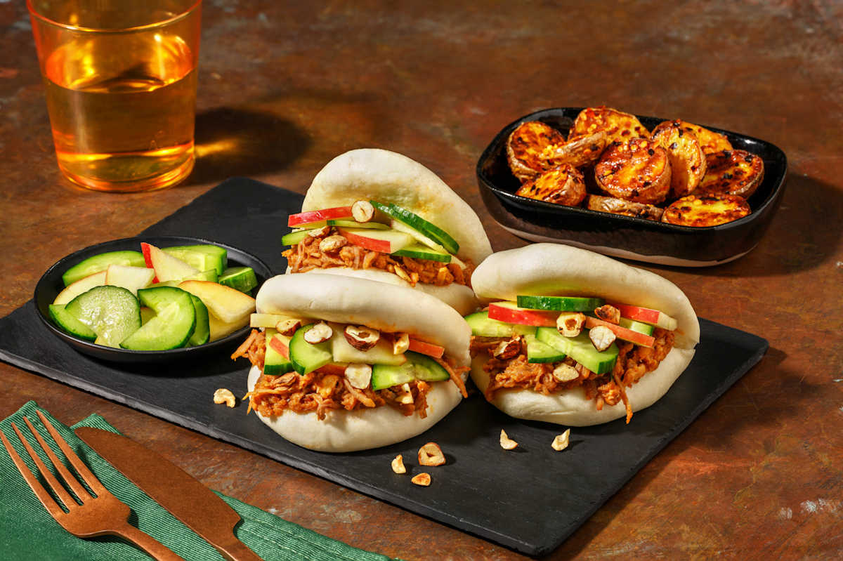 Pulled Pork Bao and Chilli Potatoes