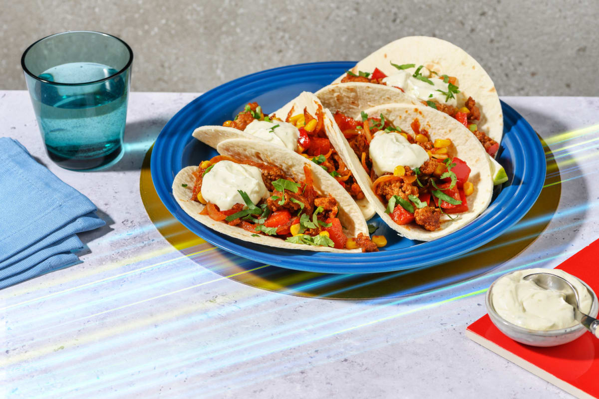 Speedy Sweetcorn and Beef Tacos