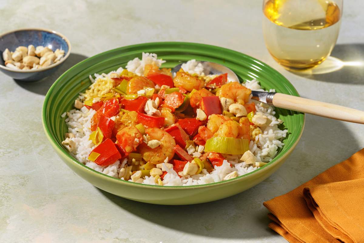 Curry di mazzancolle alla malesiana