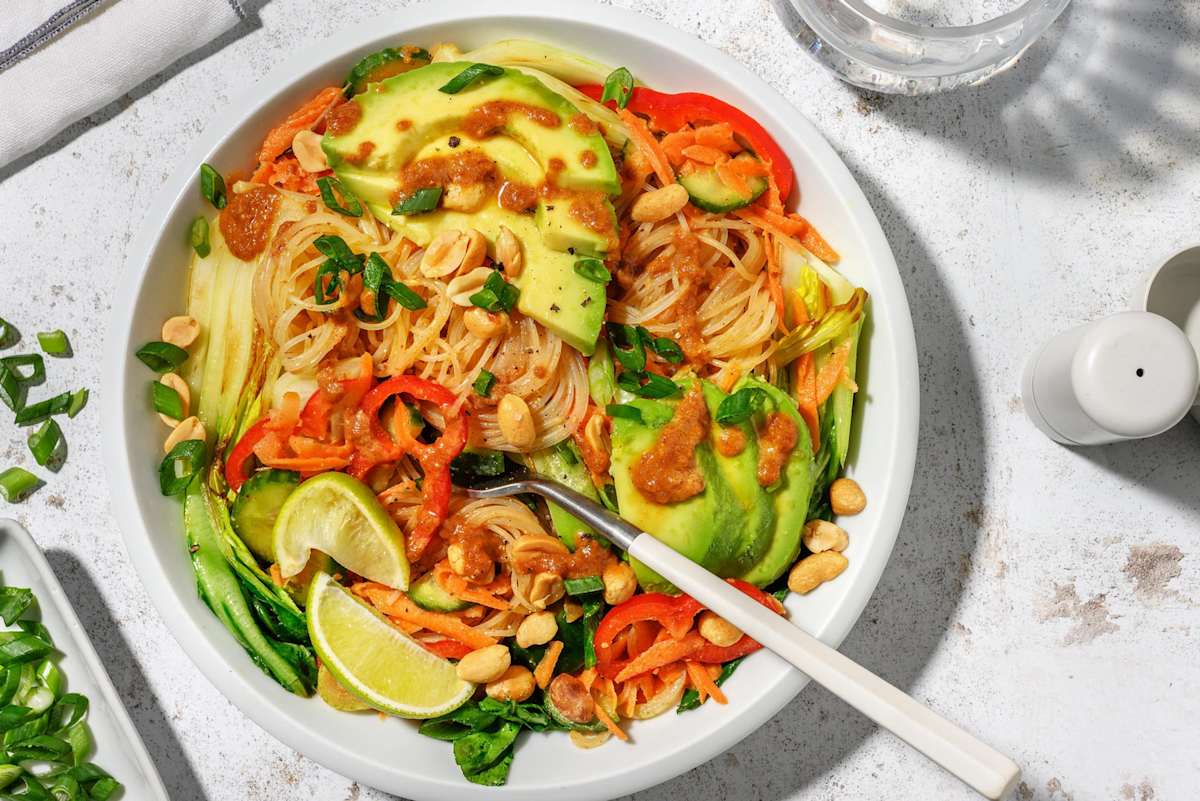 Glasnudelsalat mit Pak Choi