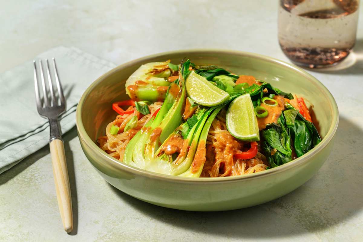 Glasnudelsalat mit Pak Choi