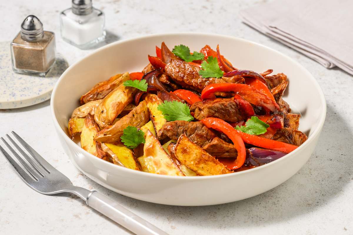 Bœuf piquant sauté façon lomo saltado péruvien