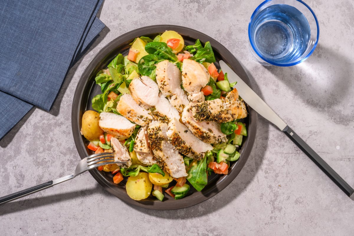 Mediterranean Double Chicken & Potato Salad