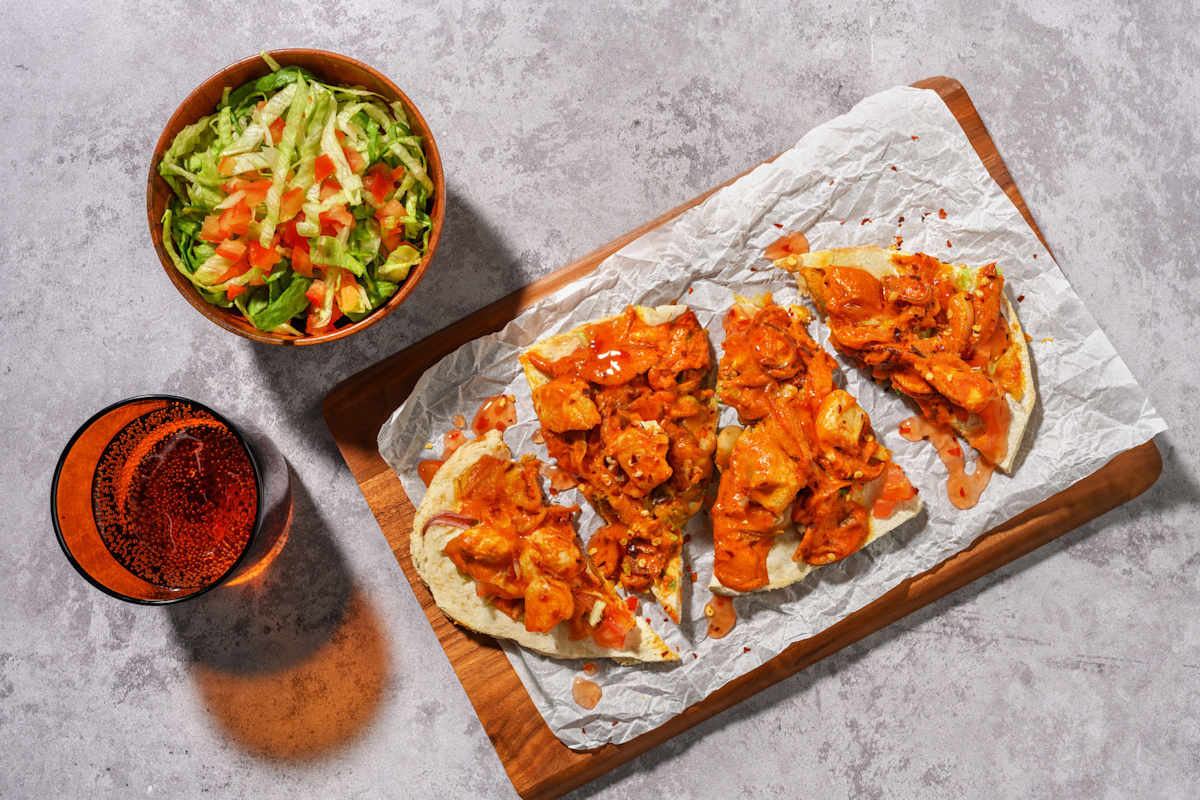 Curried Double Chicken Loaded Naan