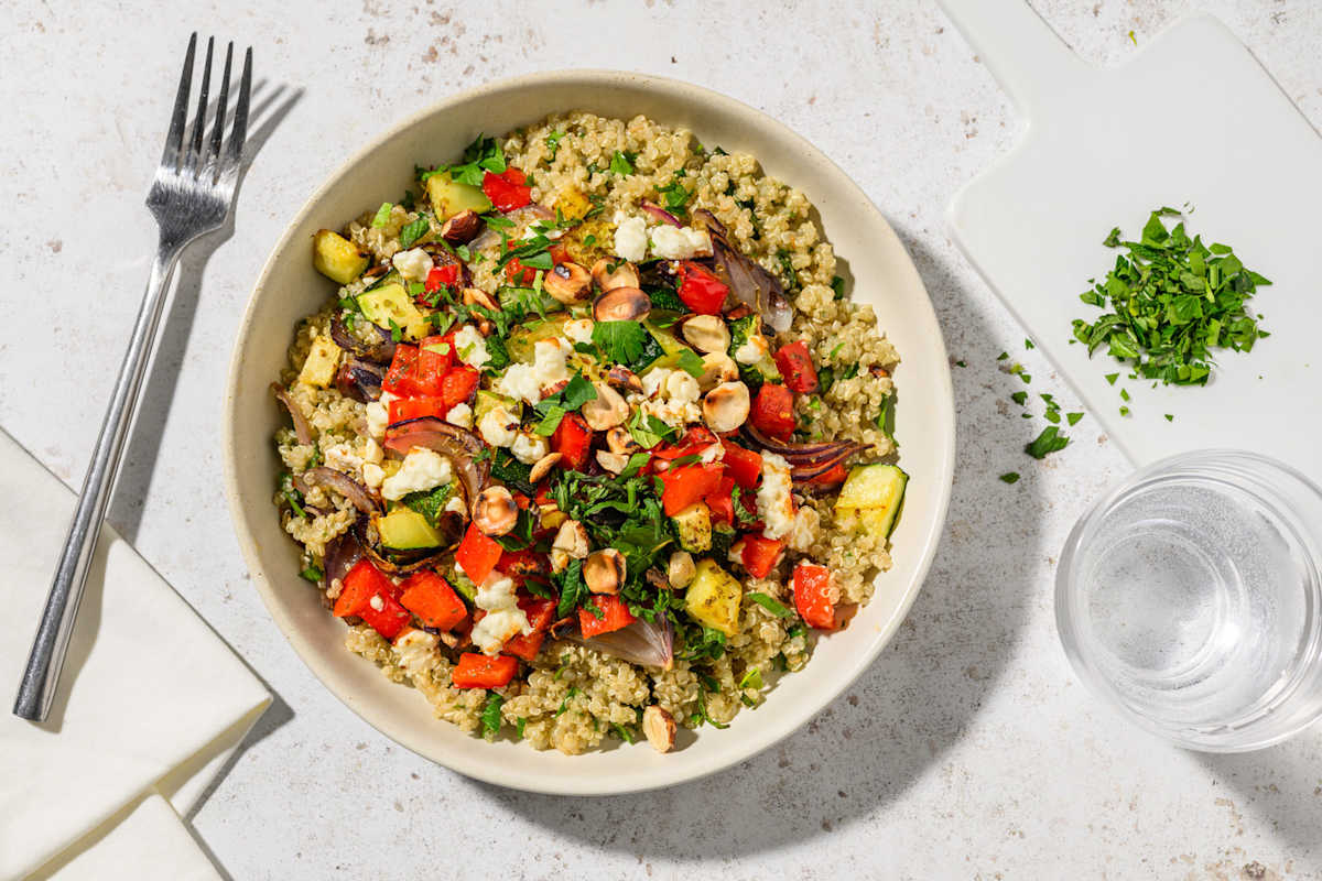 Légumes rôtis, feta AOP & quinoa