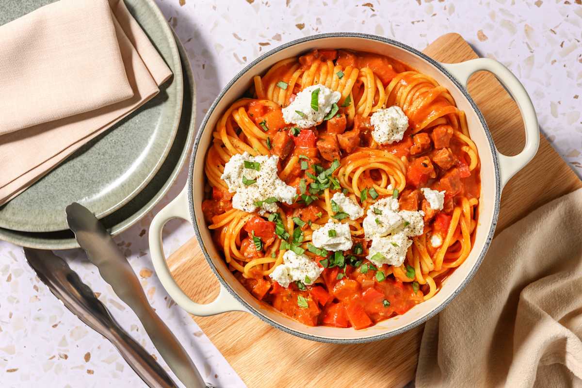 Linguine, ricotta & chorizo