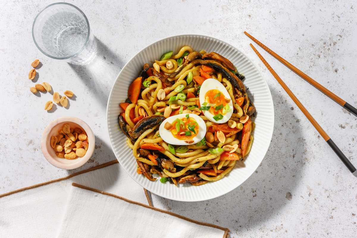 Kare udon : nouilles veggie épicées au curry