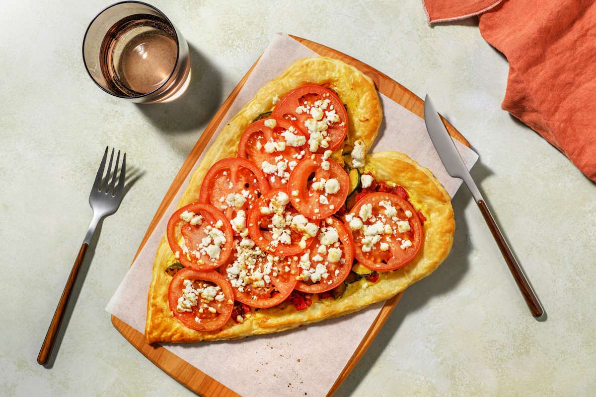 Tarte fine au chèvre & légumes du soleil pour les mamans