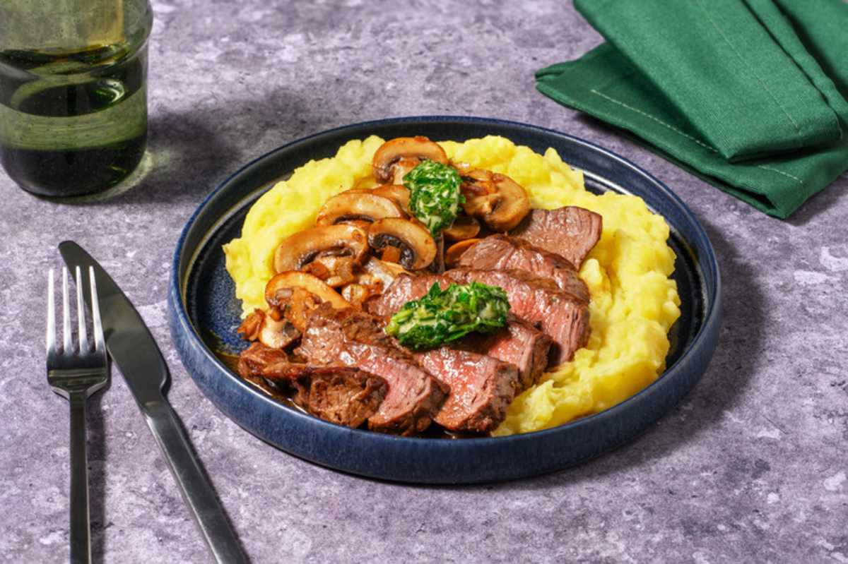 Pavé de bœuf & beurre à l'ail des ours