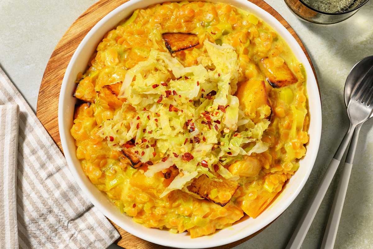 Creamy Korma Spiced Chicken and Butternut Dal 