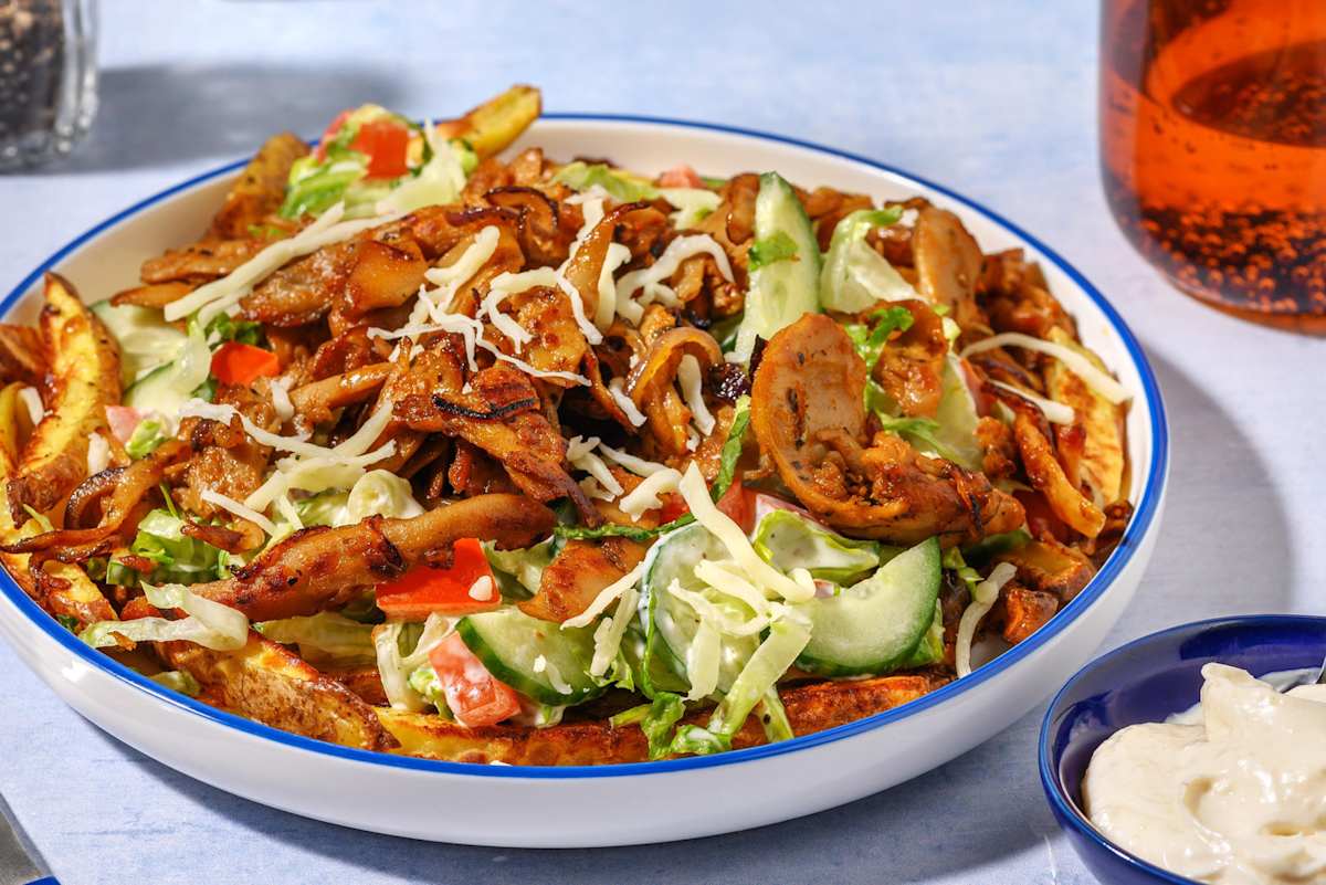 Kapsalon met veggie döner kebab
