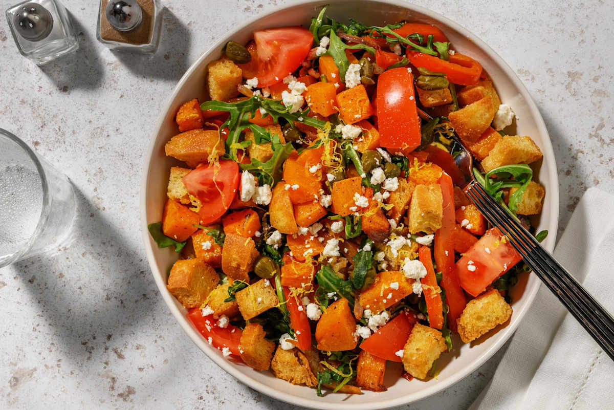Warm Panzanella Salad 